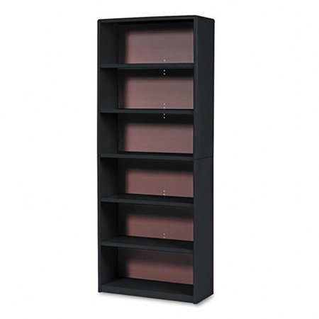 BETTERBEDS Value Mate Steel Bookcase - 6-Shelf - Black BE685502